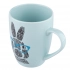 Красочная кружка-бочонок NBC 300 мл с декором. Заячий мятно-голубой. Красочная кружка-бочонок NBC 300 мл с декором. Заячий мятно-голубой.