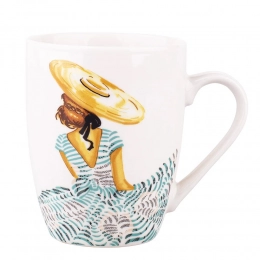 Barrel mug NBC 300 ml dec. Blue dress