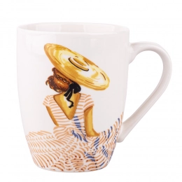 Barrel mug NBC 300 ml dec. orange dress