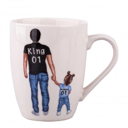 Barrel mug NBC 300 ml dec. King  girl