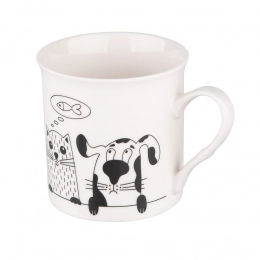 Cool Friends straight mug with rim NBC 250 ml white