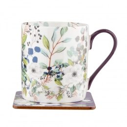 Inez straight mug NBC 350 ml with coaster dec. B gift box