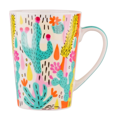 
                                            Tall conical mug NBC 450 ml dec. Cactus
                                            