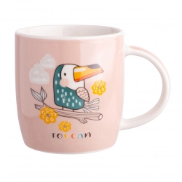 Wide barrel mug NBC 300 ml dec. Toucan
