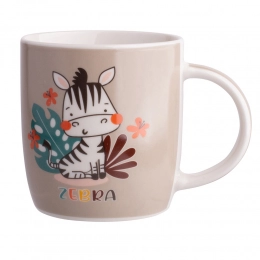 Wide barrel mug NBC 300 ml dec. Zebra