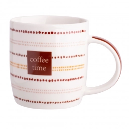 Wide barrel mug NBC 300 ml dec. Coffee time