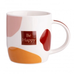 Wide barrel mug NBC 300 ml dec. Be happy