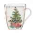 Christmas Tree barrel mug NBC 300 ml with filter and lid in sleeve Christmas Tree barrel mug NBC 300 ml with filter and lid in sleeve