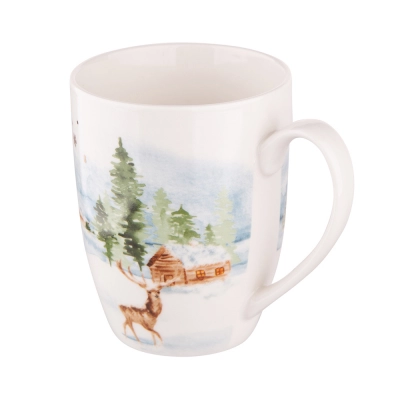 
                                            White Christmas barrel mug NBC 300 ml dec. Deer
                                            