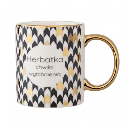 Gold Dream straight mug NBC 250 ml with golden handle dec. Tea