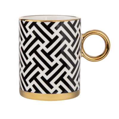
                                            Gold Dream tall mug NBC 350 ml with golden handle dec. II BZ
                                            