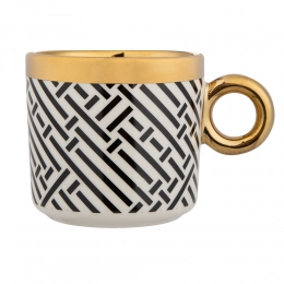 Gold Dream wide mug NBC 350 ml with golden handle dec. B BZ