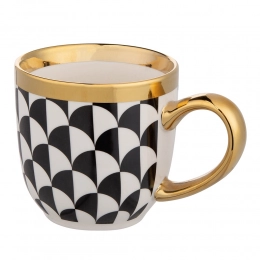 Кружка Gold Dream NBC объемом 280 мл с золотой ручкой, декорированная.