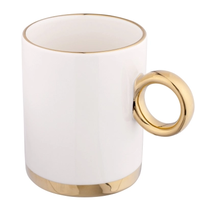 
                                            Набор из 2 высоких кружек Gold Dream NBC 350 мл с золотой ручкой в подарочной коробке BZ.
                                            