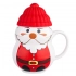 Winter mug NBC 350 ml with silicone lid Sanata Claus in sleeve Winter mug NBC 350 ml with silicone lid Sanata Claus in sleeve