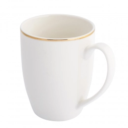 Bella gold line mug 400 ml cream porcelain