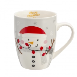 Barrel mug NBC 340 ml dec. Snowman
