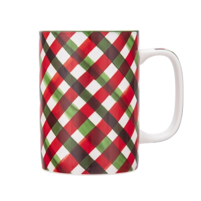 
                                            Classical Christmas straight mug NBC 380 ml dec. Checkered
                                            
