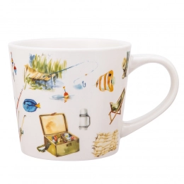 Conical mug NBC 400 ml dec. Angler color box