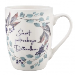 Lilac blossom barrel mug 320 ml NBC dec. Œwiat potrzebuje dziadka color box