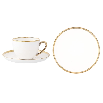 
                                                Paradise set of cup 200 ml, saucer 15,5 cm and dessert plate 15 cm NBC, gift box with PVC lid
                                                