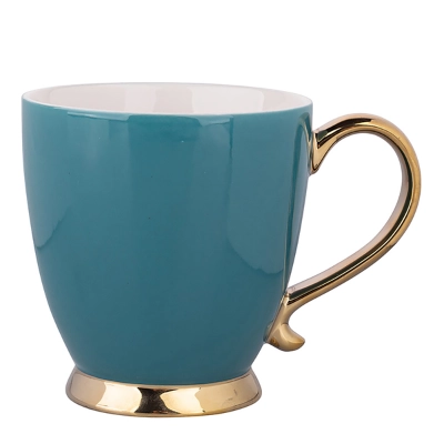 
                                                Exotic jumbo cup on foot with gold handle NBC 400 ml blue BZ
                                                