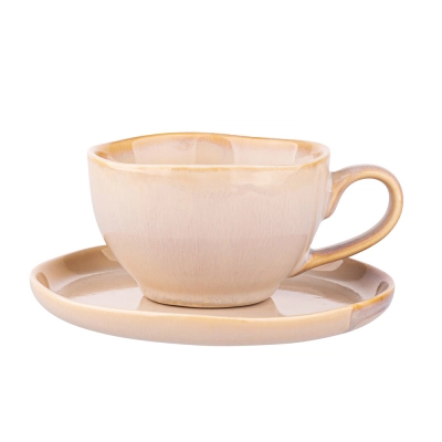 
                                            Чашка из реактивного песка 200 мл с блюдцем 15 см NBC в ПВХ чехле
                                            