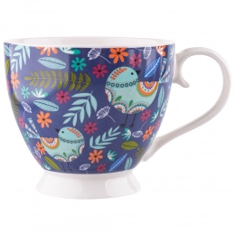 Folk jumbo cup on foot NBC 350 ml blue BZ