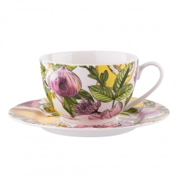 Lemon cup 200 ml and saucer NBC in PVC sleeve