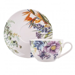 Strelicja cup 200 ml with saucer 15 cm NBC in PVC sleeve