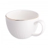 Alessia Gold Line cup 250 ml and saucer 15 cm NBC in sleeve, cream porcelain Alessia Gold Line cup 250 ml and saucer 15 cm NBC in sleeve, cream porcelain