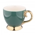 Зеленая чашка Aurora Gold на ножке объемом 400 мл. Зеленая чашка Aurora Gold на ножке объемом 400 мл.