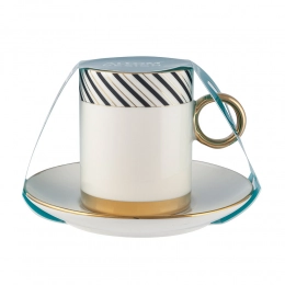Palazzo cup and saucer NBC 180 ml dec. IV in sleeve