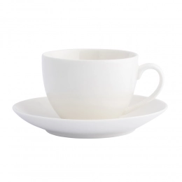 Bella cup 270 ml and saucer 15 cm in sleeve cream porcelain
