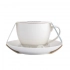 Bella cup 270 ml and saucer 15 cm in sleeve cream porcelain Bella cup 270 ml and saucer 15 cm in sleeve cream porcelain