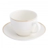 Bella gold line cup 270 ml with saucer 15 cm cream porcelain Bella gold line cup 270 ml with saucer 15 cm cream porcelain