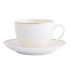 Bella gold line cup 270 ml with saucer 15 cm cream porcelain Bella gold line cup 270 ml with saucer 15 cm cream porcelain