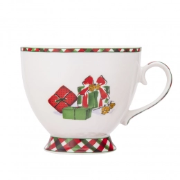 Classical Christmas jumbo mug on foot NBC 380 ml dec. Christmas gifts