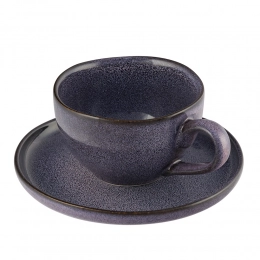 Reactive Violet cup 220 ml and saucer 15 cm NBC in sleeve