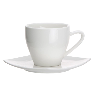 
                                            Regular 200 ml cup with saucer, undecorated, cream porcelain, packaged with PVC band
                                            