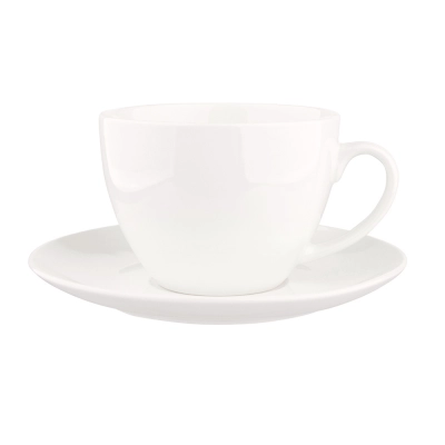 
                                                Bella cup 200ml with saucer NBC 15cm, cream porcelain, with PVC band
                                                