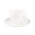 Bella cup 200ml with saucer NBC 15cm, cream porcelain, with PVC band Bella cup 200ml with saucer NBC 15cm, cream porcelain, with PVC band