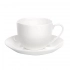 Bella cup 200ml with saucer NBC 15cm, cream porcelain, with PVC band Bella cup 200ml with saucer NBC 15cm, cream porcelain, with PVC band