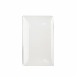 Regular rectangular platter, 31 cm, cream porcelain