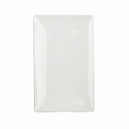 Regular rectangular platter, 26 cm, cream porcelain
