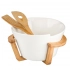 Oval salad bowl 29x2516 cm with bamboo tray and cutlery NBC Oval salad bowl 29x2516 cm with bamboo tray and cutlery NBC