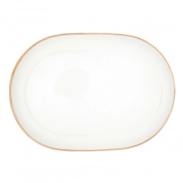 MariaPaula Moderna Gold oval plate 33cm