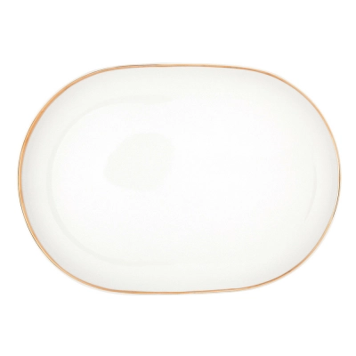 
                                            MariaPaula Moderna Gold oval plate 33cm
                                            