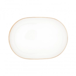 MariaPaula Moderna Gold oval plate 28cm