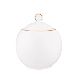 Bella gold line 350 ml sugar pot cream porcelain